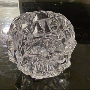 Tiffany & Co Rock Cut Votive Candle  Holder, Cut Lead Crystal, 2 7/8"